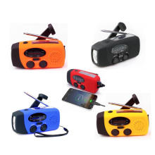 2000mAh Emergency NOAA Weather Radio Dynamo Hand Crank Radio Solar Powered AM WB FM Portable Radio with 3 LED Flashlight